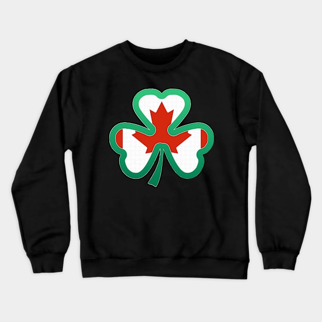 Canadian Flag for st patricks day, Irish Shamrock Crewneck Sweatshirt by Myteeshirts